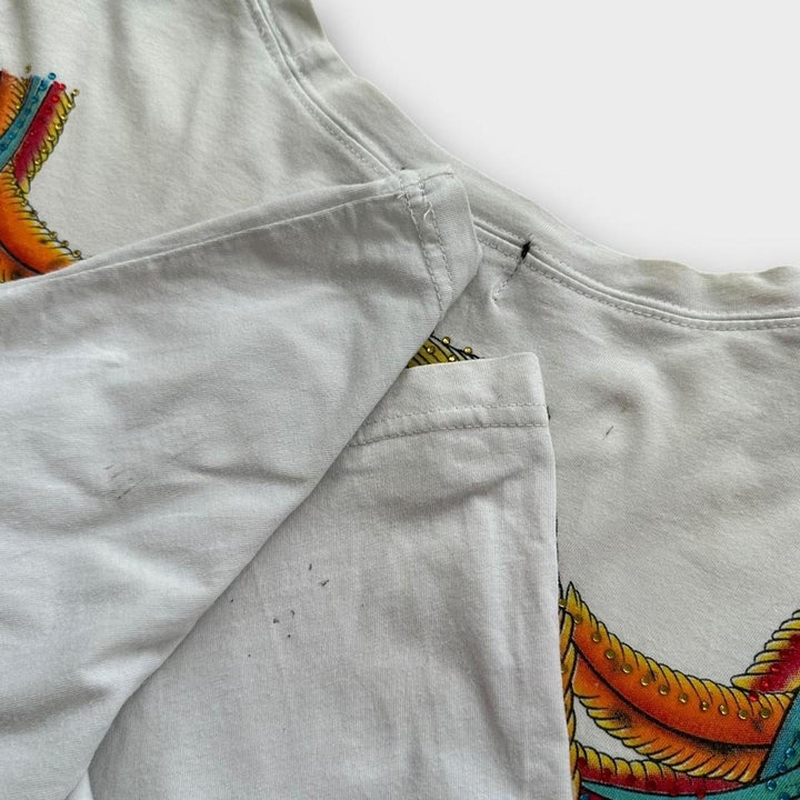 Μακρυμάνικο μπλουζάκι Christian Audigier Ed Hardy - μεσαίο (ταιριάζει σαν XL)