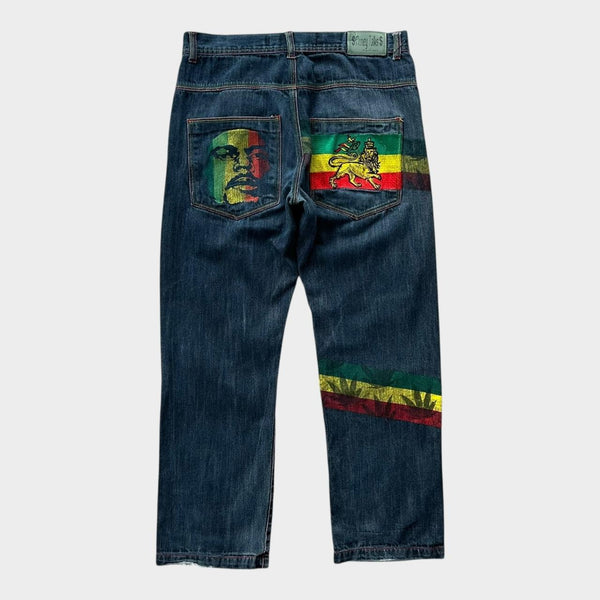 Baggy Hip-hop Rasta jeans - 34 waist
