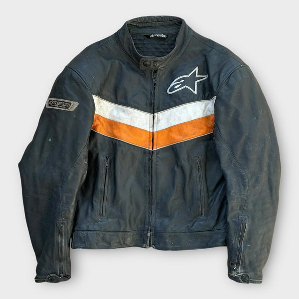 Alpine stars δερμάτινο biker jacket - medium (ελέγξτε τις μετρήσεις)