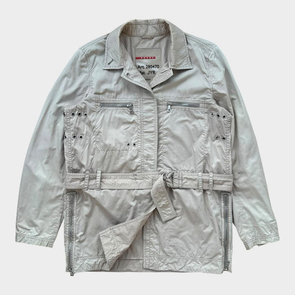 Prada sport technical trench coat - women’s medium size 44 (check