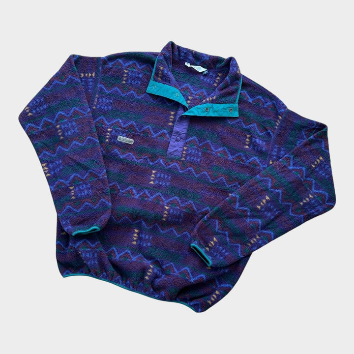 Vintage Columbia funky μοτίβο fleece - XL