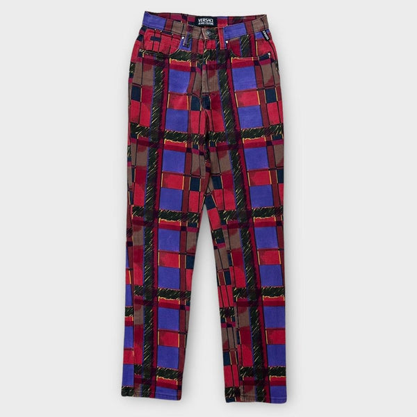 Vintage τζιν Versace παντελόνι με μοτίβο - μέση 27”.