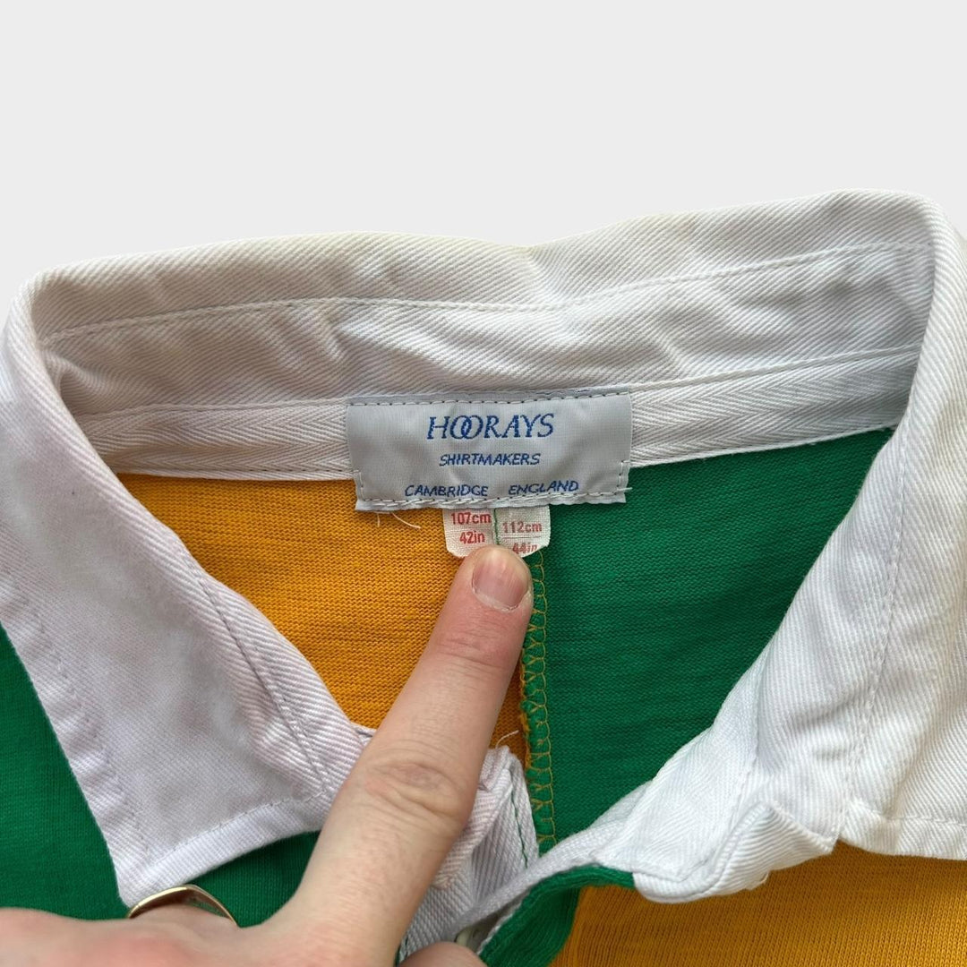 Vintage color block ράγκμπι πουκάμισο - μεσαίο