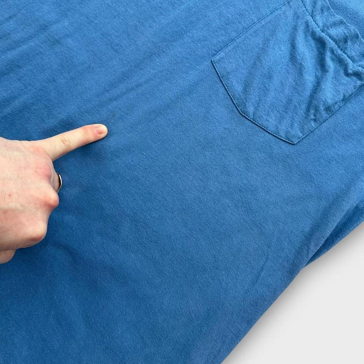 Κενό μπλουζάκι τσέπης μονής βελονιάς - XL (ταιριάζει σαν μεγάλο)