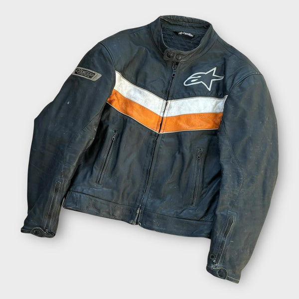 Alpine stars δερμάτινο biker jacket - medium (ελέγξτε τις μετρήσεις)