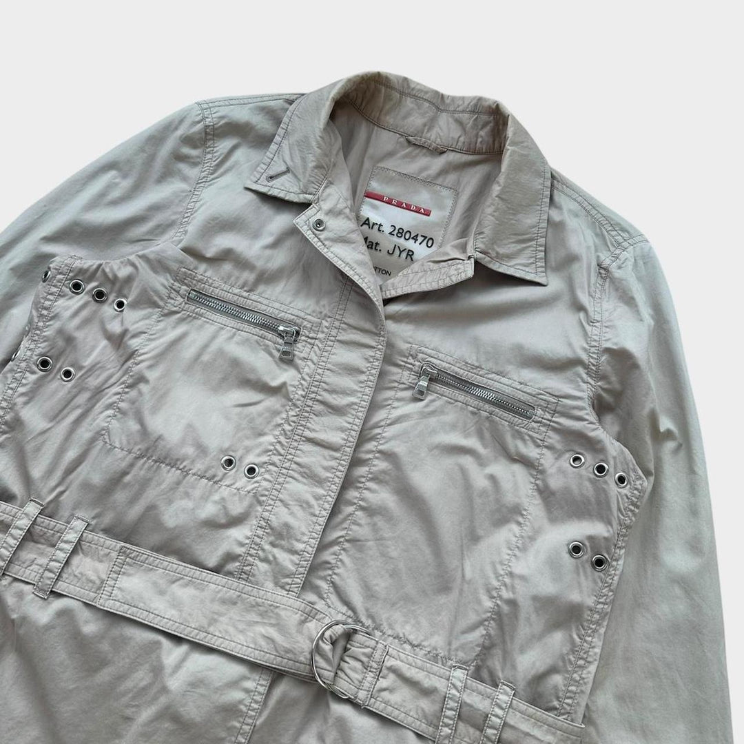 Prada sport τεχνική καμπαρντίνα - γυναικείο μεσαίο μέγεθος 44 (τσεκ