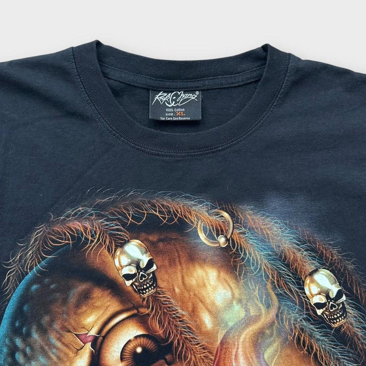 Γραφικό μπλουζάκι κρανίου - XL