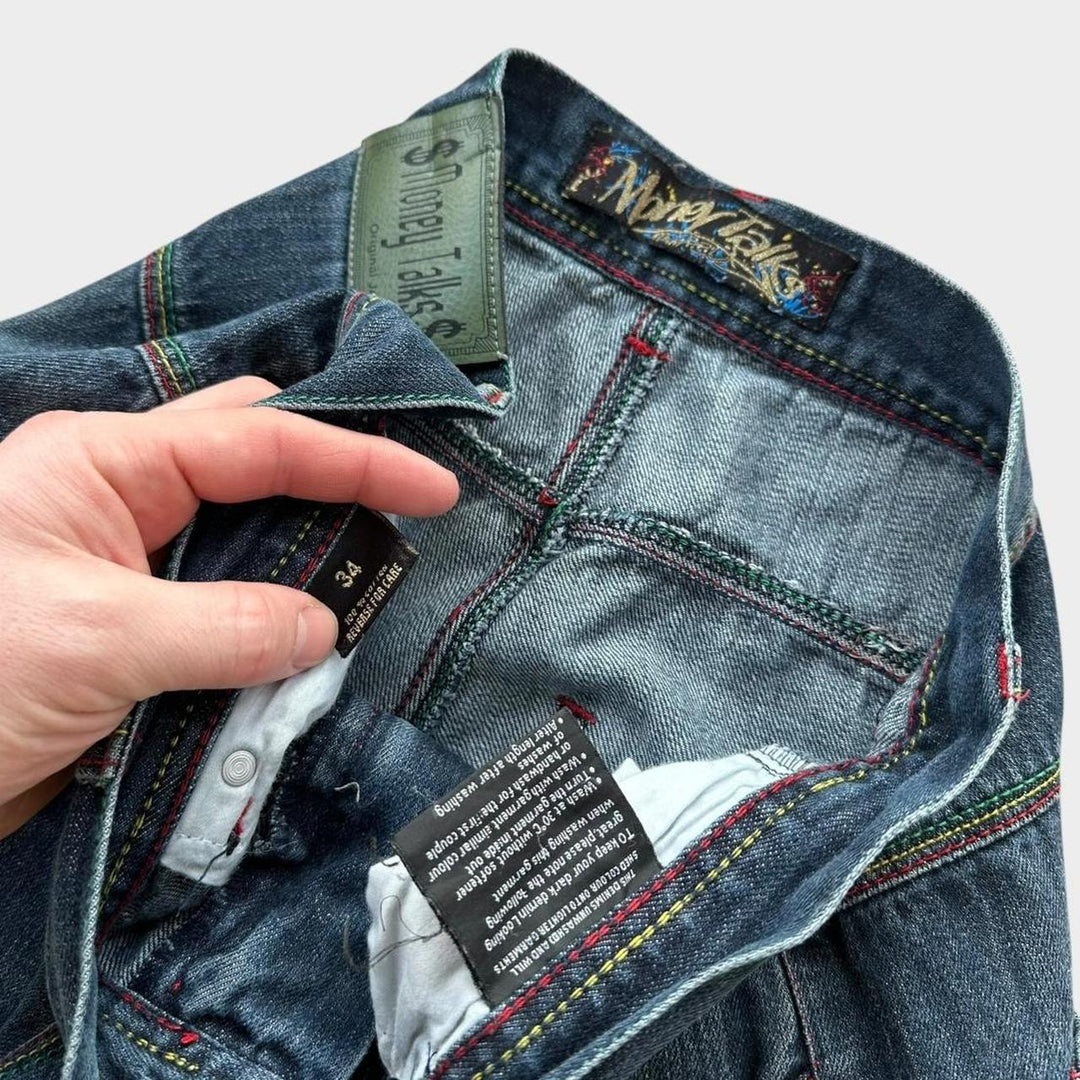 Φαρδύ Hip-hop Rasta τζιν - 34 μέση