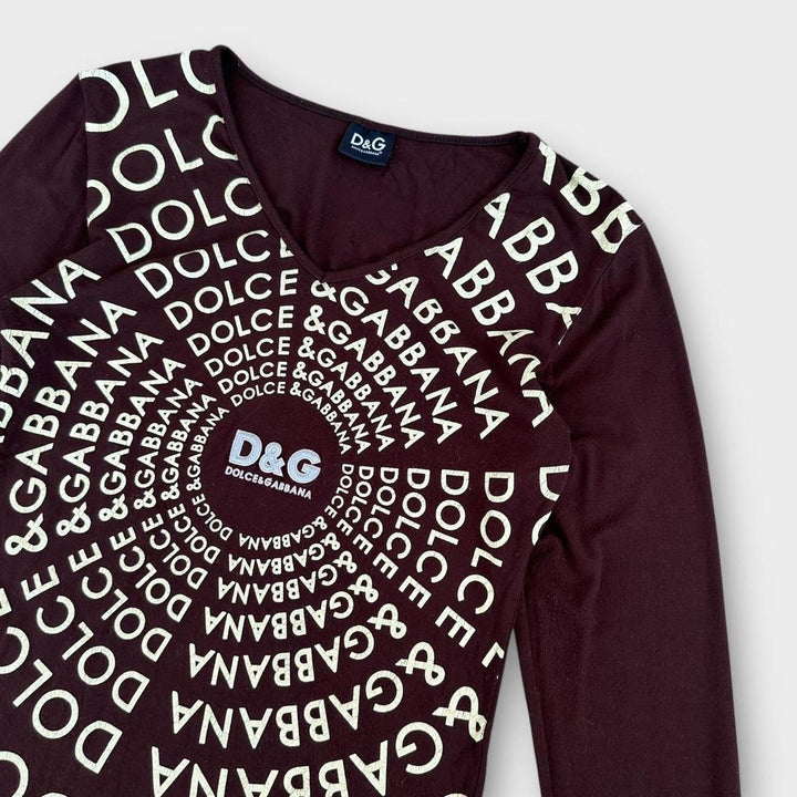 D&G Y2K top BROWN - γυναικείο μεγάλο