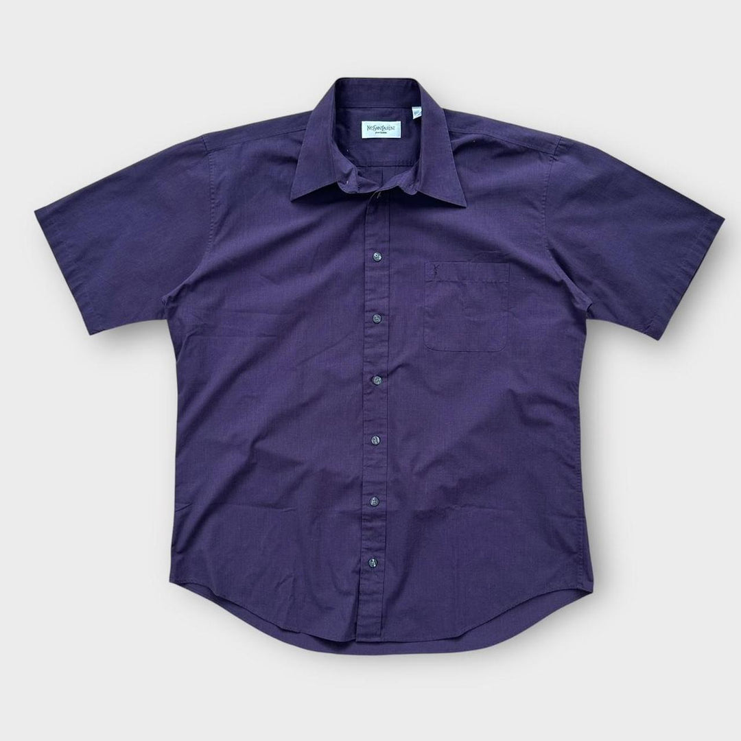 Vintage YSL κοντομάνικο πουκάμισο - μεγάλο