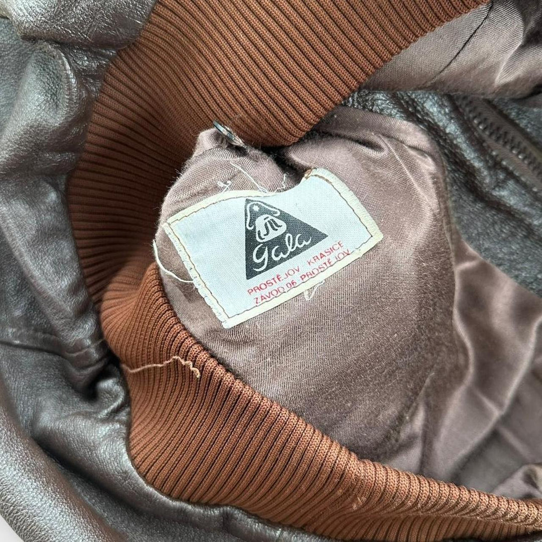 Vintage δερμάτινο τζάκετ πτήσης - μεγάλο