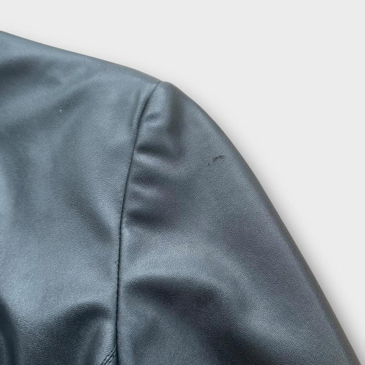 Vintage Y2K γυναικείο δερμάτινο μπουφάν - UK12