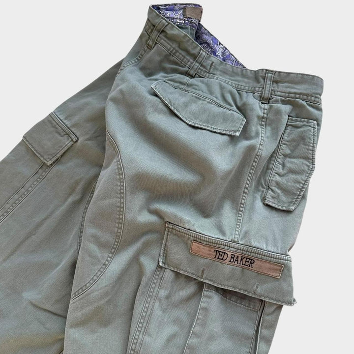 Y2K φαρδύ πόδι Ted Baker cargos - 32 μέση