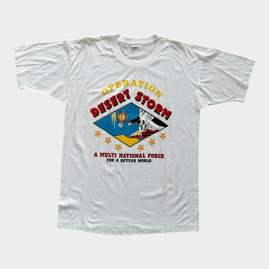 Vintage γραφικό μπλουζάκι με καταιγίδες ερήμου - XXL (ταιριάζει σαν μεγάλο