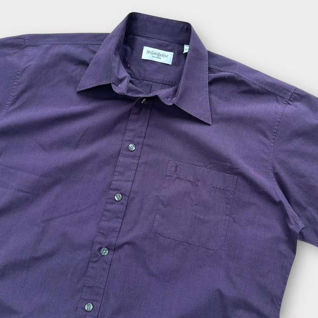 Vintage YSL κοντομάνικο πουκάμισο - μεγάλο