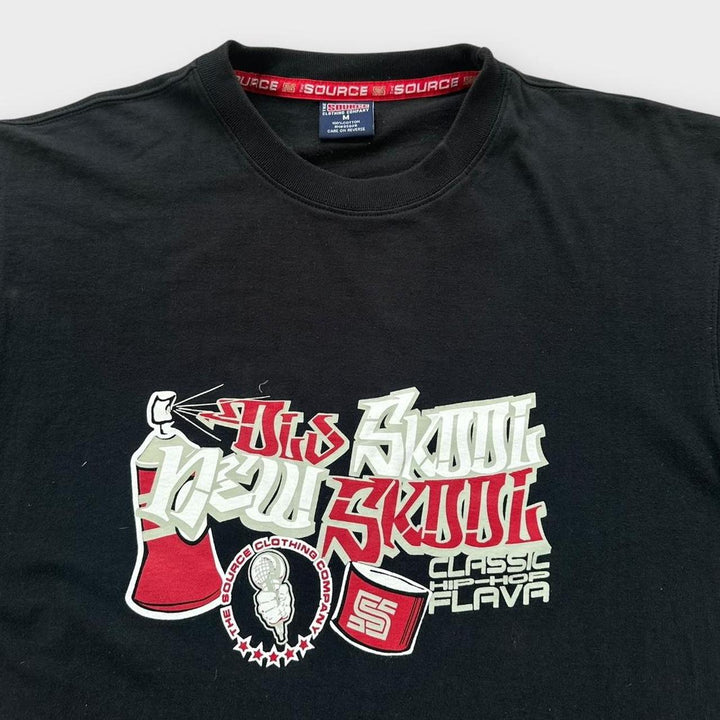 Y2K hip hop γραφικό μπλουζάκι - μεσαίο (ταιριάζει σαν μεγάλο)