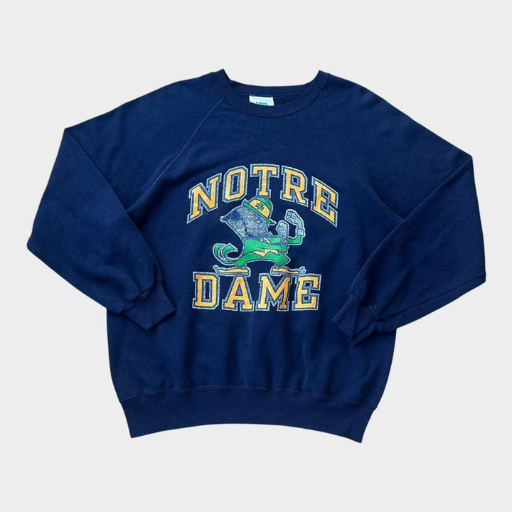 Vintage πρωταθλητικό φούτερ της Notre Dame δεκαετίας του '80 - XL