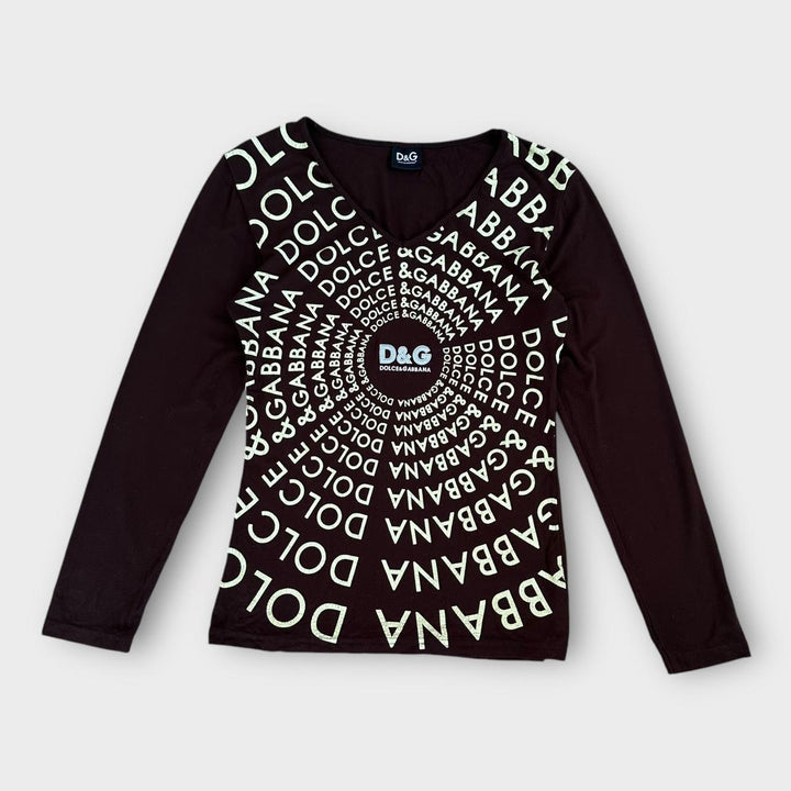 D&G Y2K top BROWN - γυναικείο μεγάλο