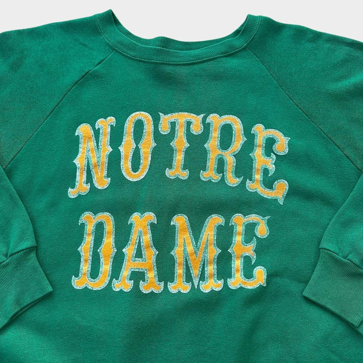 Vintage φούτερ Champion graphic Notre Dame δεκαετίας του '80 - μεγάλο (ταιριάζει σαν μεσαίο)