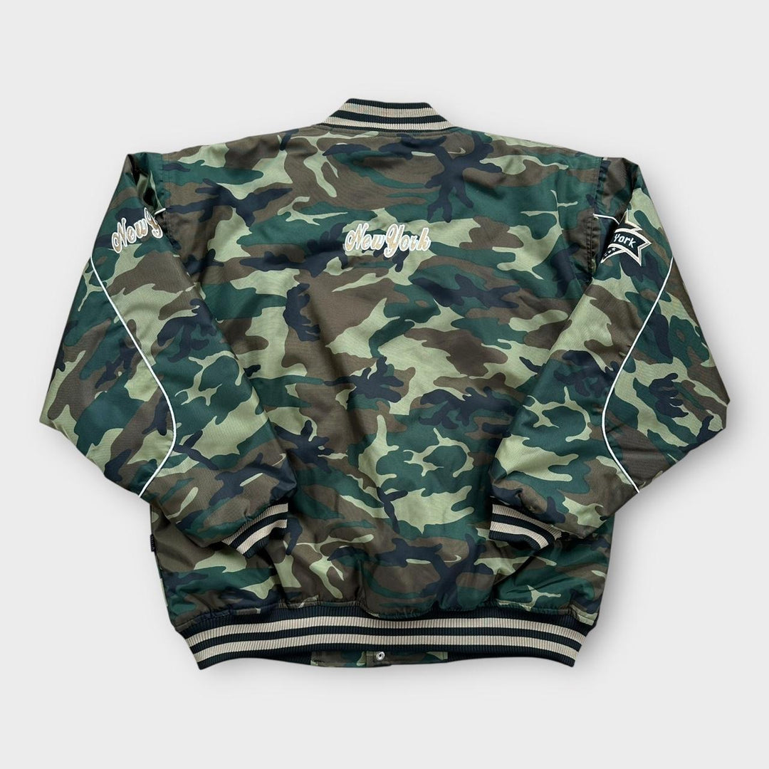 Vintage New York camouflage bomber jacket - XL (ταιριάζει σαν XXL)
