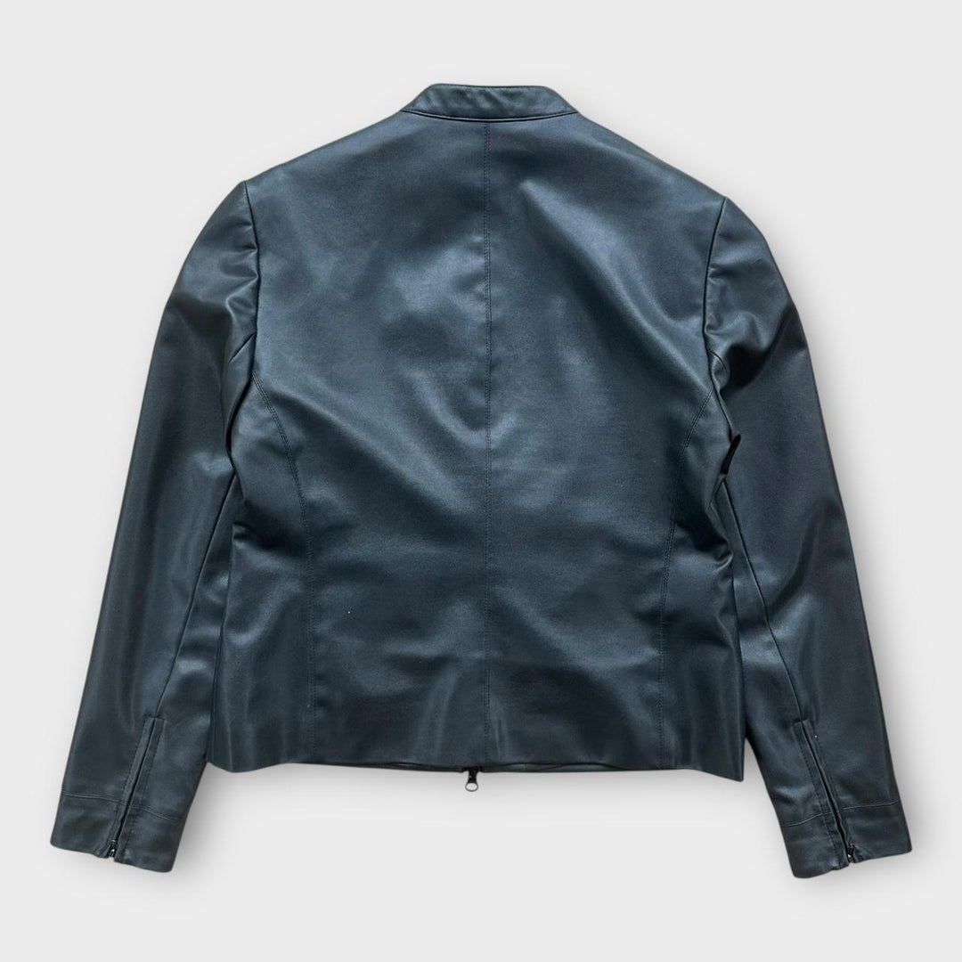 Vintage Y2K γυναικείο δερμάτινο μπουφάν - UK12