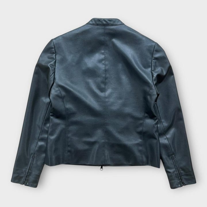 Vintage Y2K γυναικείο δερμάτινο μπουφάν - UK12