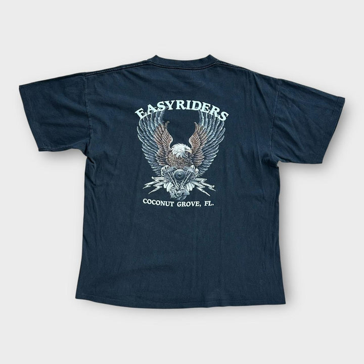 Vintage γραφικό μπλουζάκι biker μονής βελονιάς - XL
