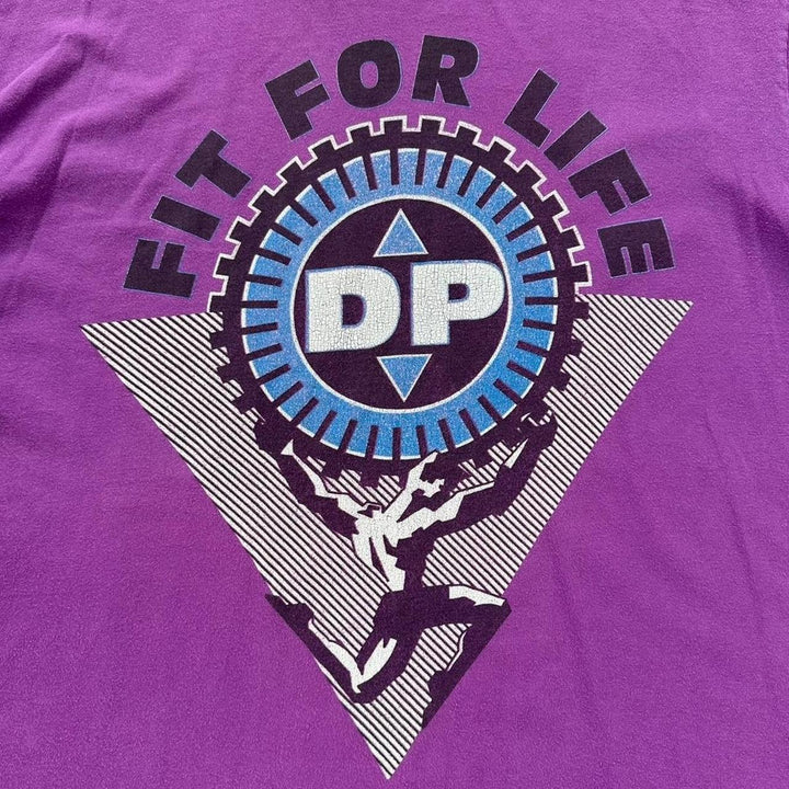 Vintage γραφικό μπλουζάκι γυμναστικής - XXL