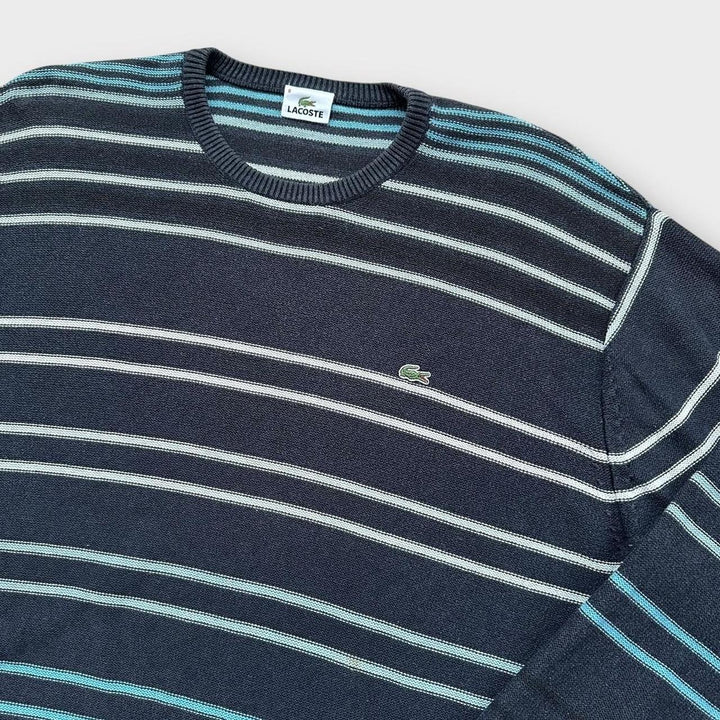 Lacoste ριγέ πλεκτό jumper - XXL