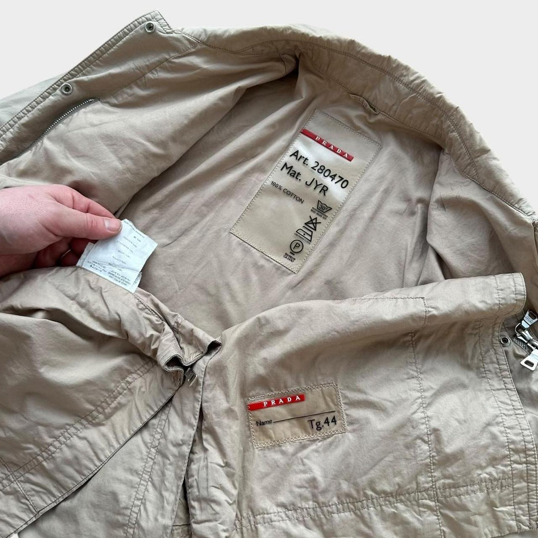 Prada sport τεχνική καμπαρντίνα - γυναικείο μεσαίο μέγεθος 44 (τσεκ