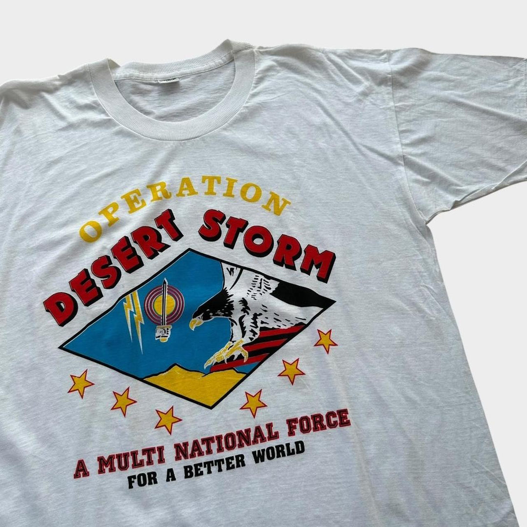 Vintage γραφικό μπλουζάκι με καταιγίδες ερήμου - XXL (ταιριάζει σαν μεγάλο