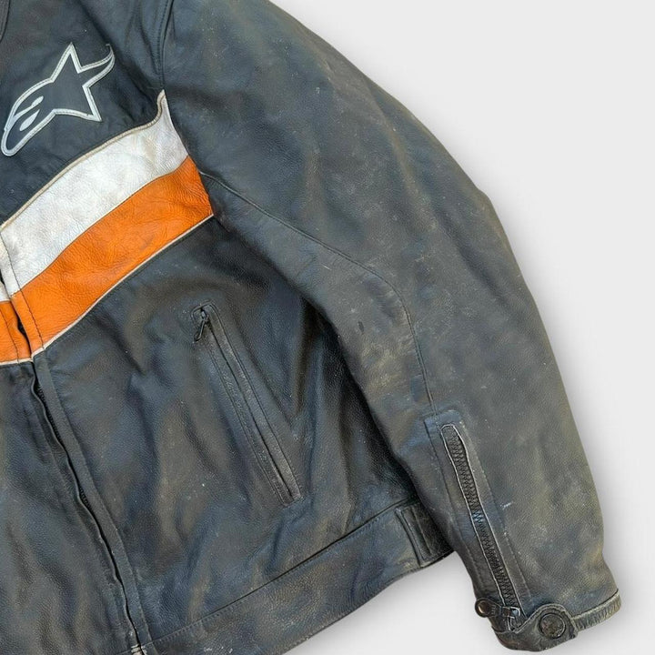 Alpinestars δερμάτινο biker jacket - medium (ελέγξτε τις μετρήσεις)
