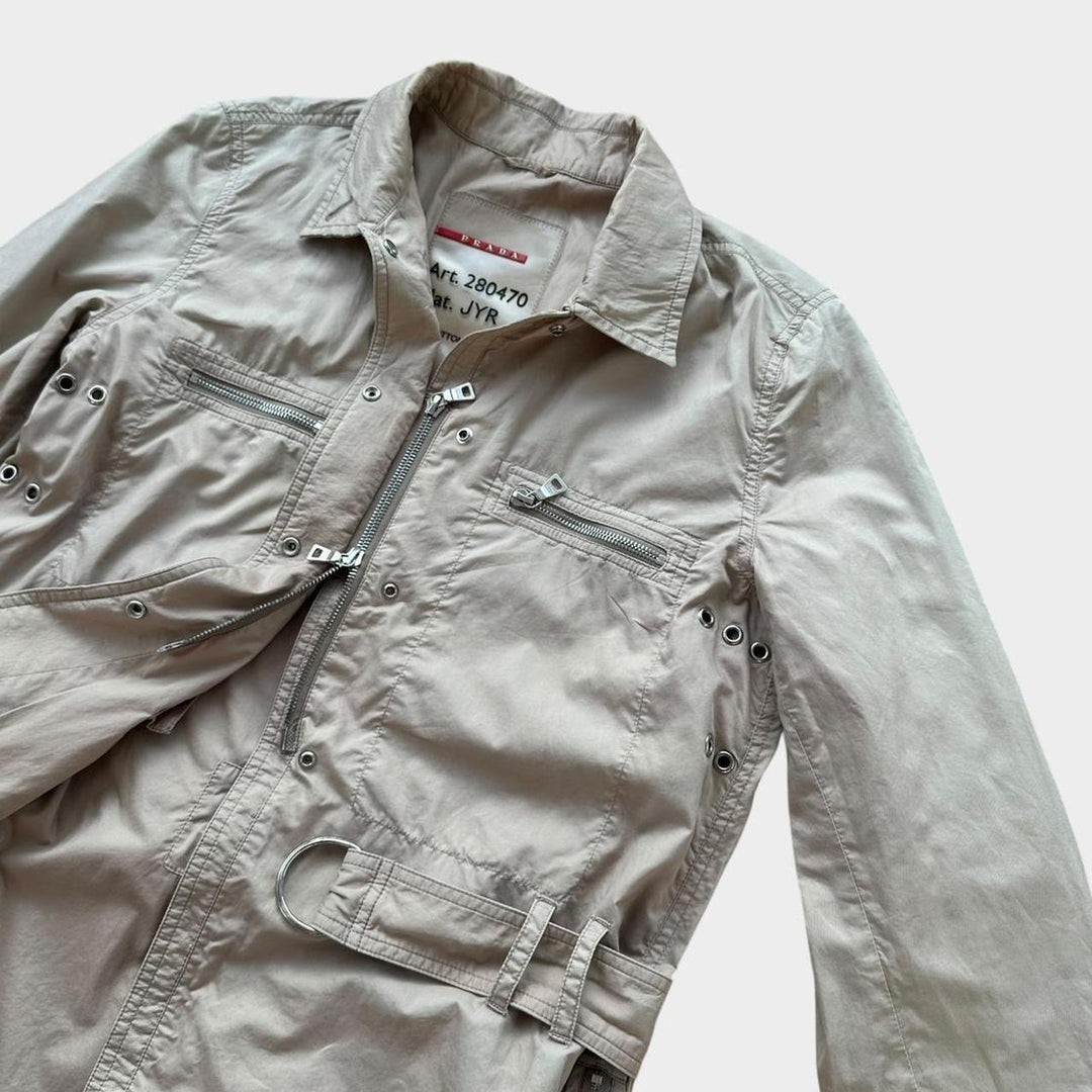 Prada sport τεχνική καμπαρντίνα - γυναικείο μεσαίο μέγεθος 44 (τσεκ