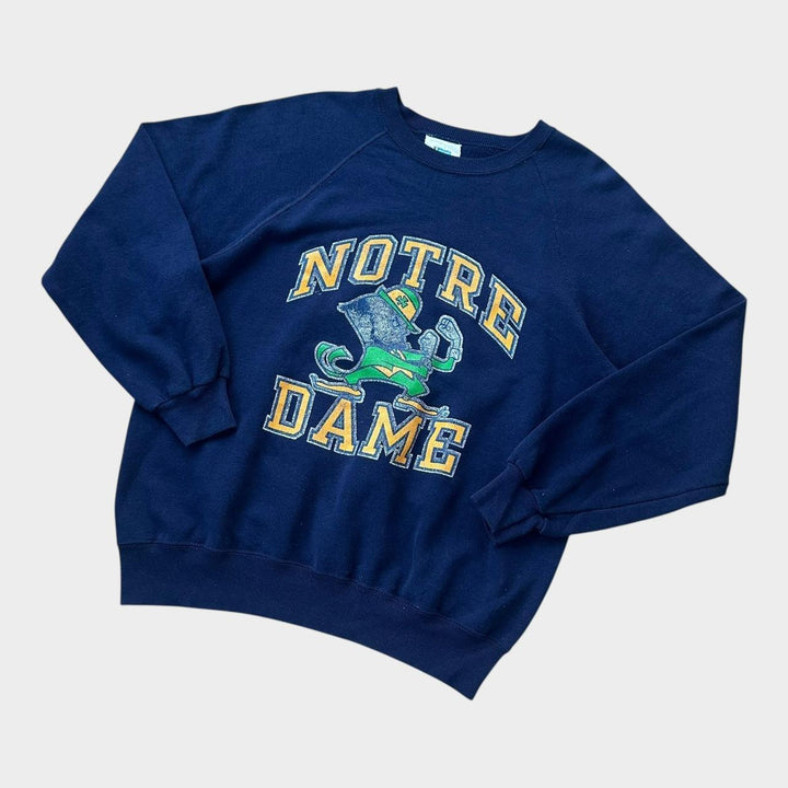 Vintage πρωταθλητικό φούτερ της Notre Dame δεκαετίας του '80 - XL