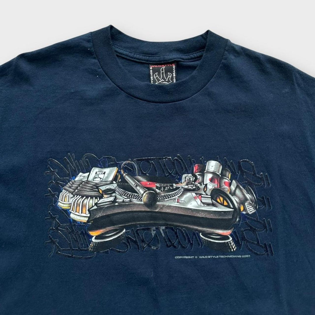 Y2K hip hop γραφικό μπλουζάκι - XL
