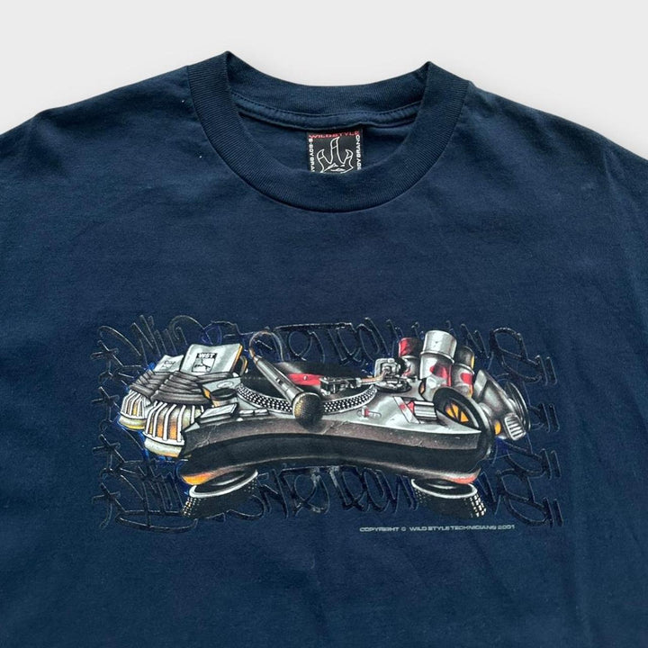 Y2K hip hop γραφικό μπλουζάκι - XL