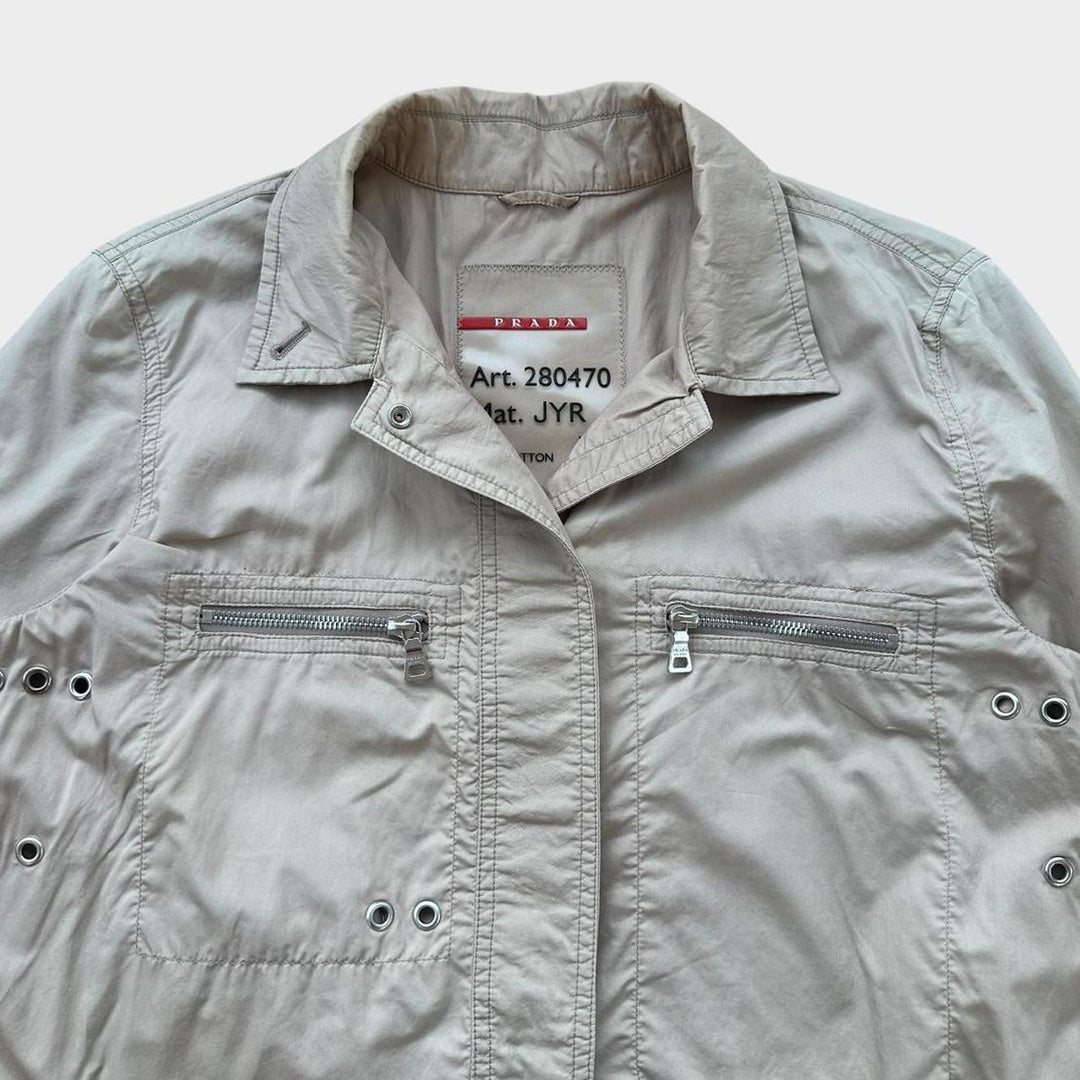 Prada sport τεχνική καμπαρντίνα - γυναικείο μεσαίο μέγεθος 44 (τσεκ