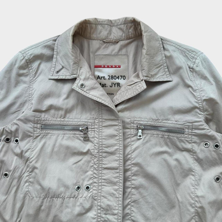 Prada sport τεχνική καμπαρντίνα - γυναικείο μεσαίο μέγεθος 44 (τσεκ