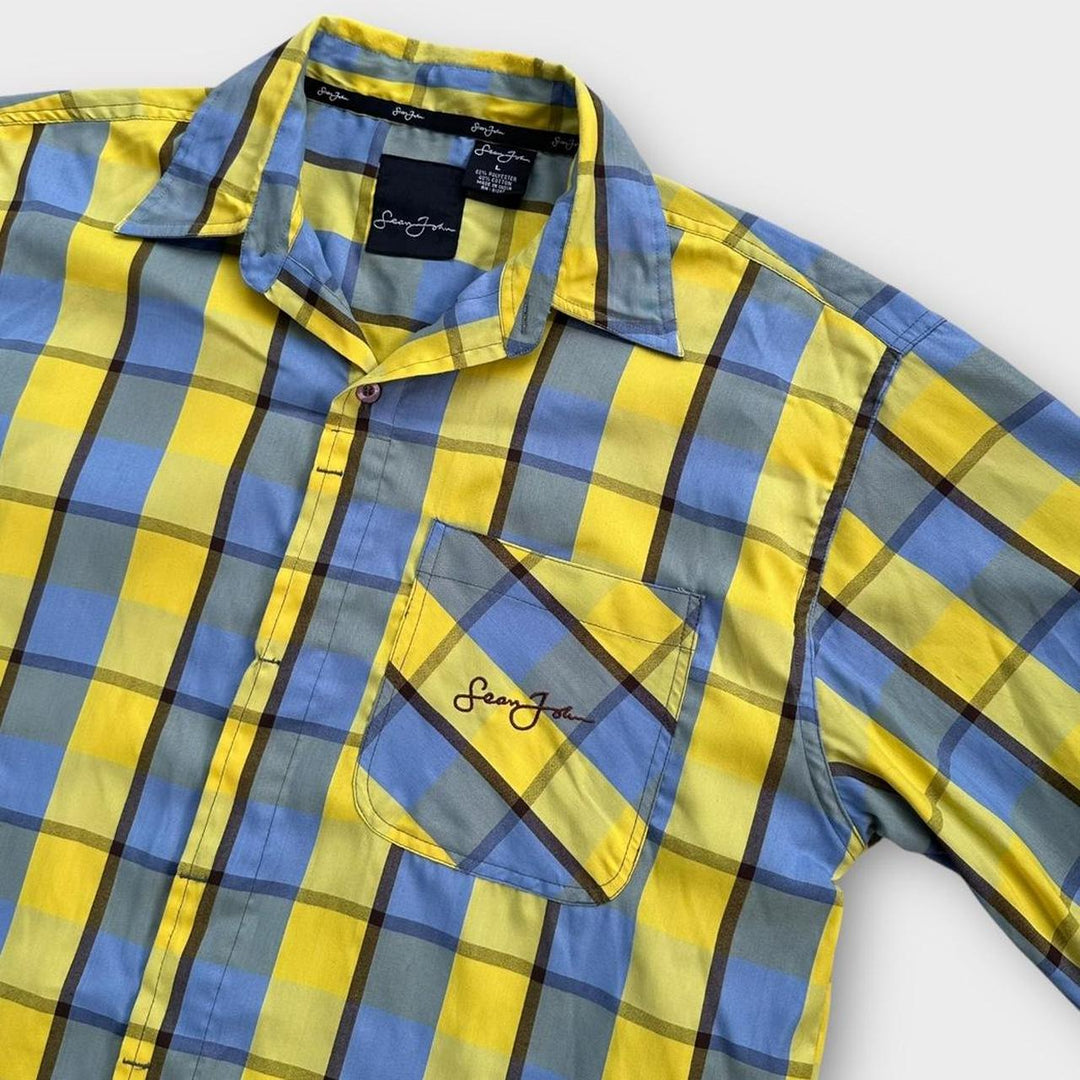 Vintage κοντομάνικο πουκάμισο Sean John - μεγάλο (ταιριάζει σαν φαρδύ XL)