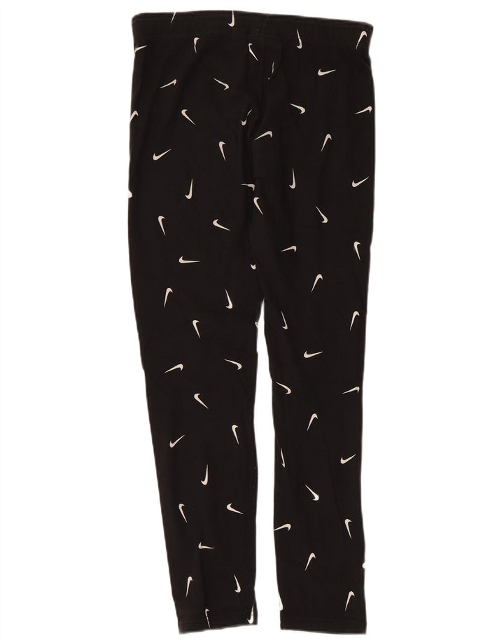 Γραφικό κολάν NIKE για κορίτσια με στενή εφαρμογή 13-14 ετών XL μαύρο βαμβακερό