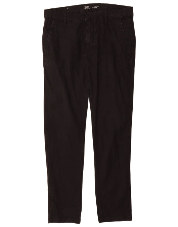 Ανδρικό παντελόνι Chino ZARA Slim EU 40 Medium W31 L30 μαύρο βαμβακερό