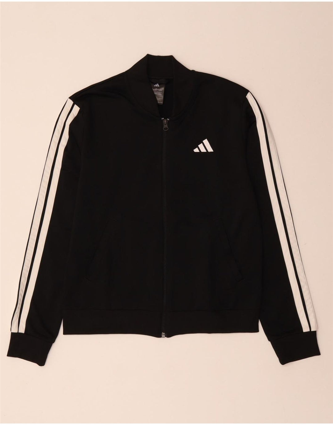 Γυναικεία αθλητική φόρμα ADIDAS Top Jacket UK 8/10 Small Black Polyester