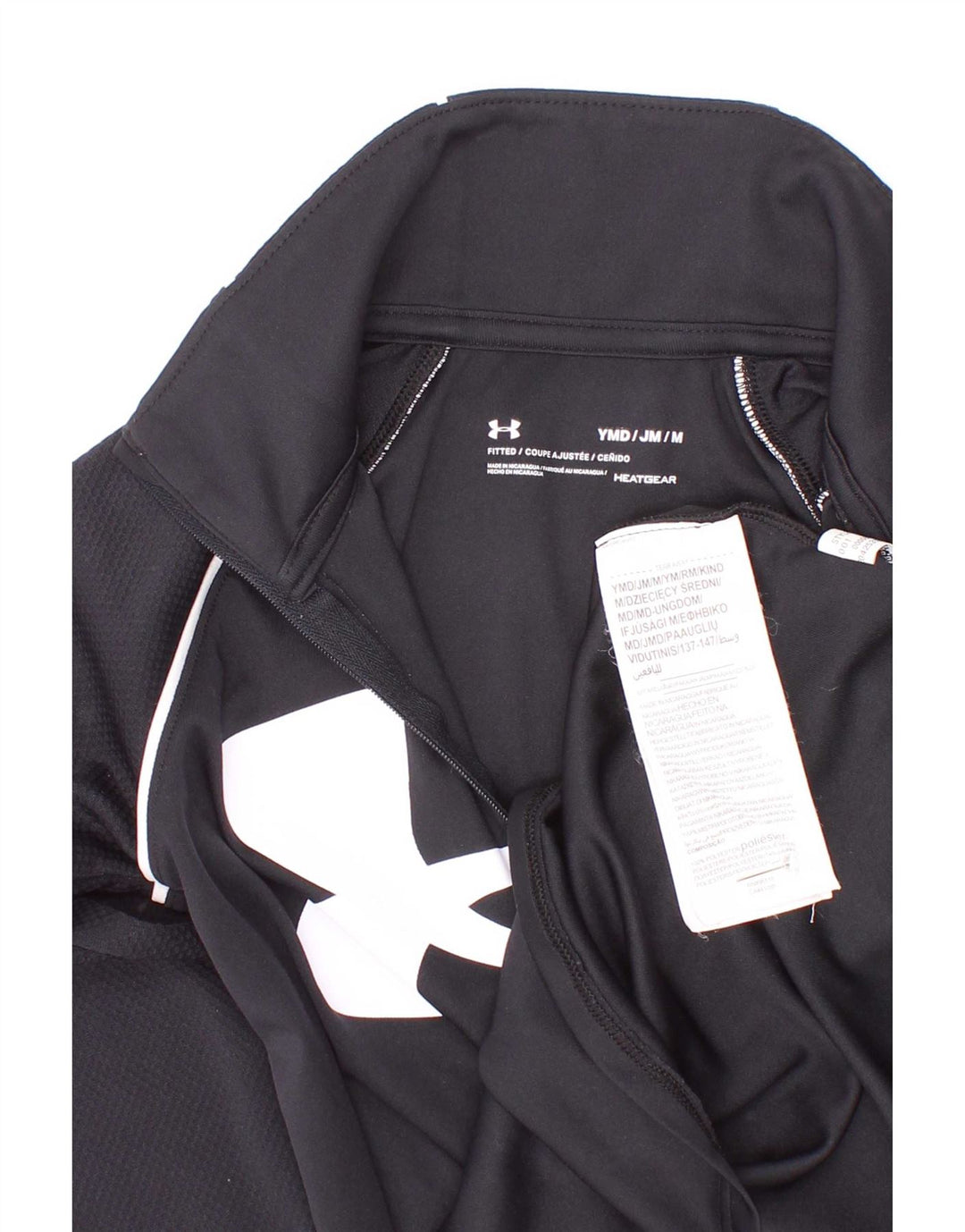 Under Armour Girls Fitted Graphic Top Μακρύ μανίκι 9-10 ετών Μεσαίο Μαύρο