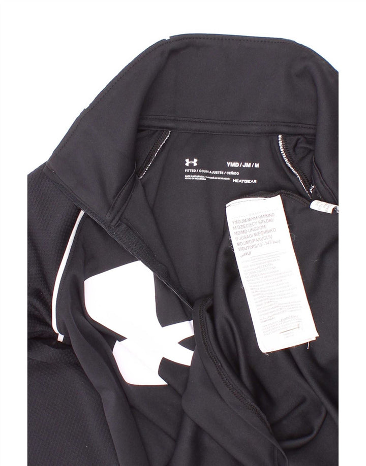 Under Armour Girls Fitted Graphic Top Μακρύ μανίκι 9-10 ετών Μεσαίο Μαύρο