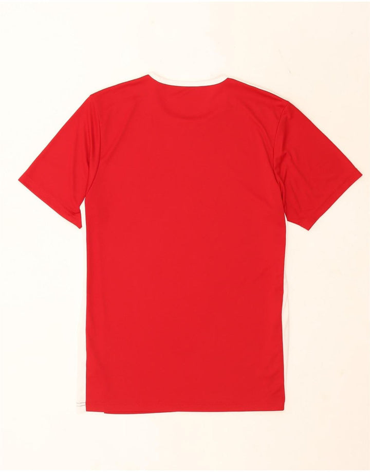 Adidas Ανδρικό T-Shirt Aeroready Top Medium Red Colorblock Πολυεστέρας
