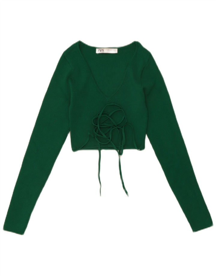 Zara Γυναικείο μακρυμάνικο τοπ UK 8 Small Green