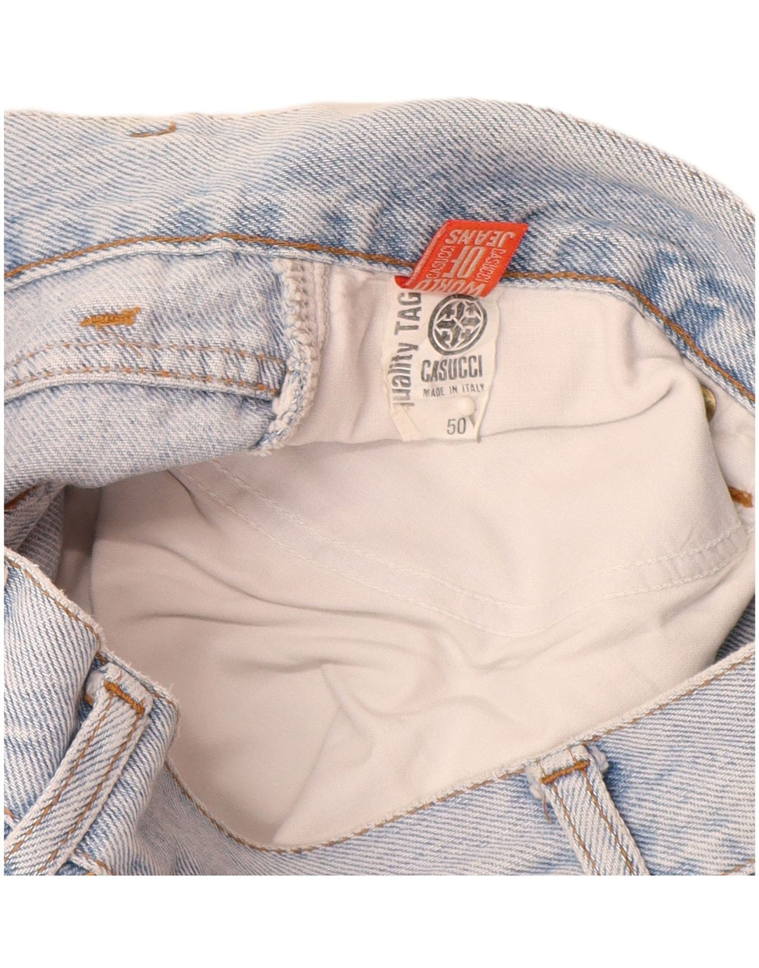 CASUCCI Γυναικεία ψηλόμεση τζιν IT 50 XL W28 L29 Μπλε βαμβακερό