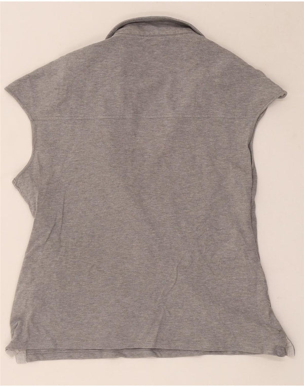 Woolrich Γυναικείο αμάνικο μπλουζάκι πόλο UK 18 XL γκρι βαμβακερό