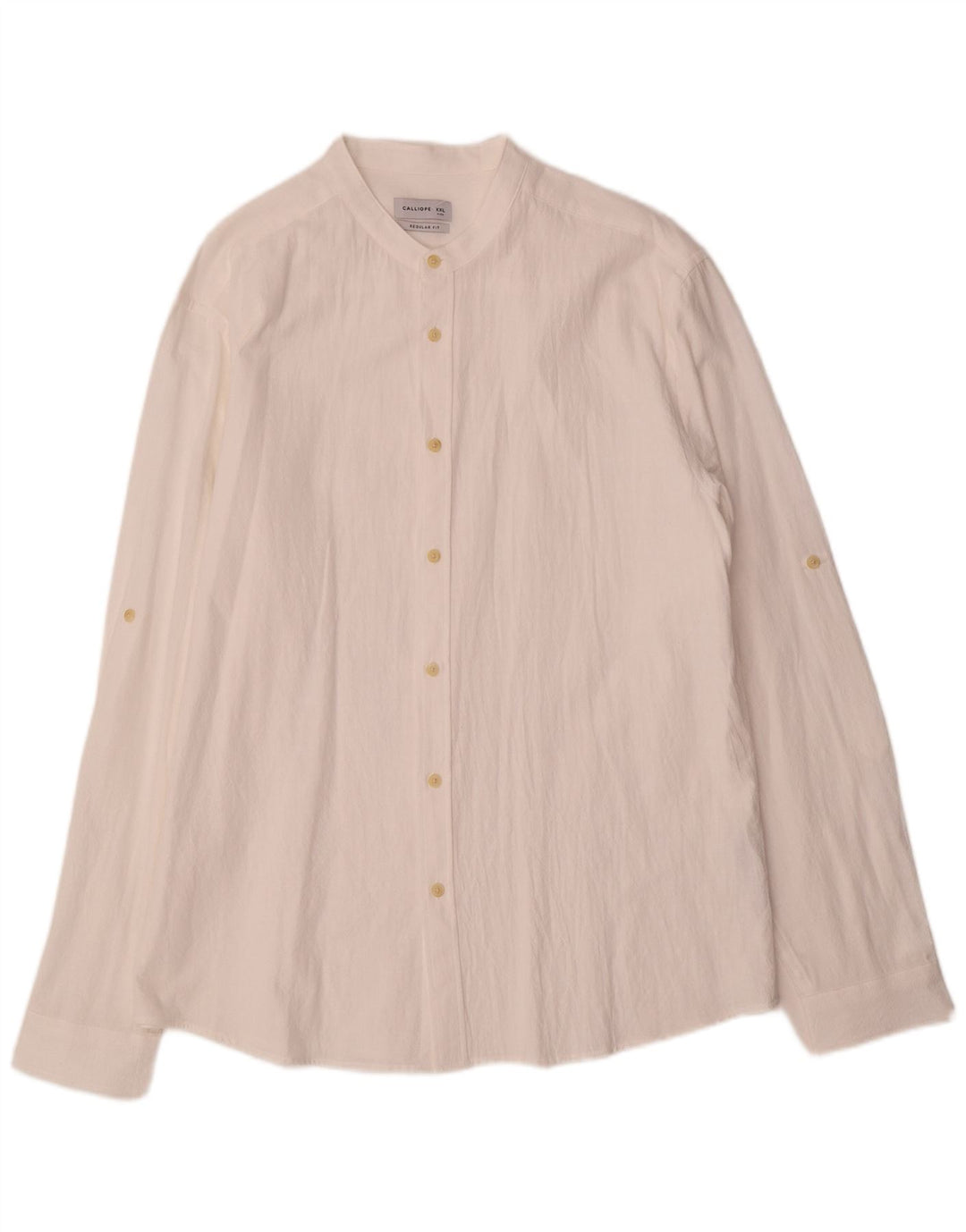 Ανδρικό πουκάμισο Calliope Regular Fit 2XL Λευκό βαμβακερό