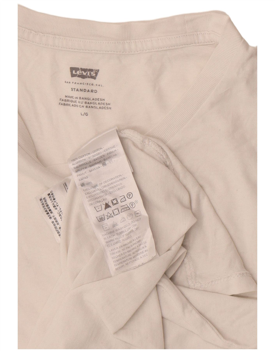 Ανδρικό T-Shirt Levi's Top μεγάλο λευκό βαμβακερό